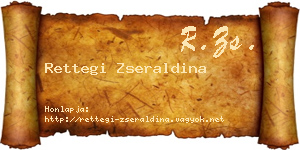 Rettegi Zseraldina névjegykártya